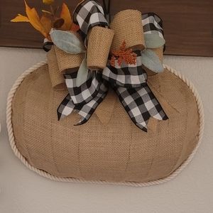 Burlap pumpkin